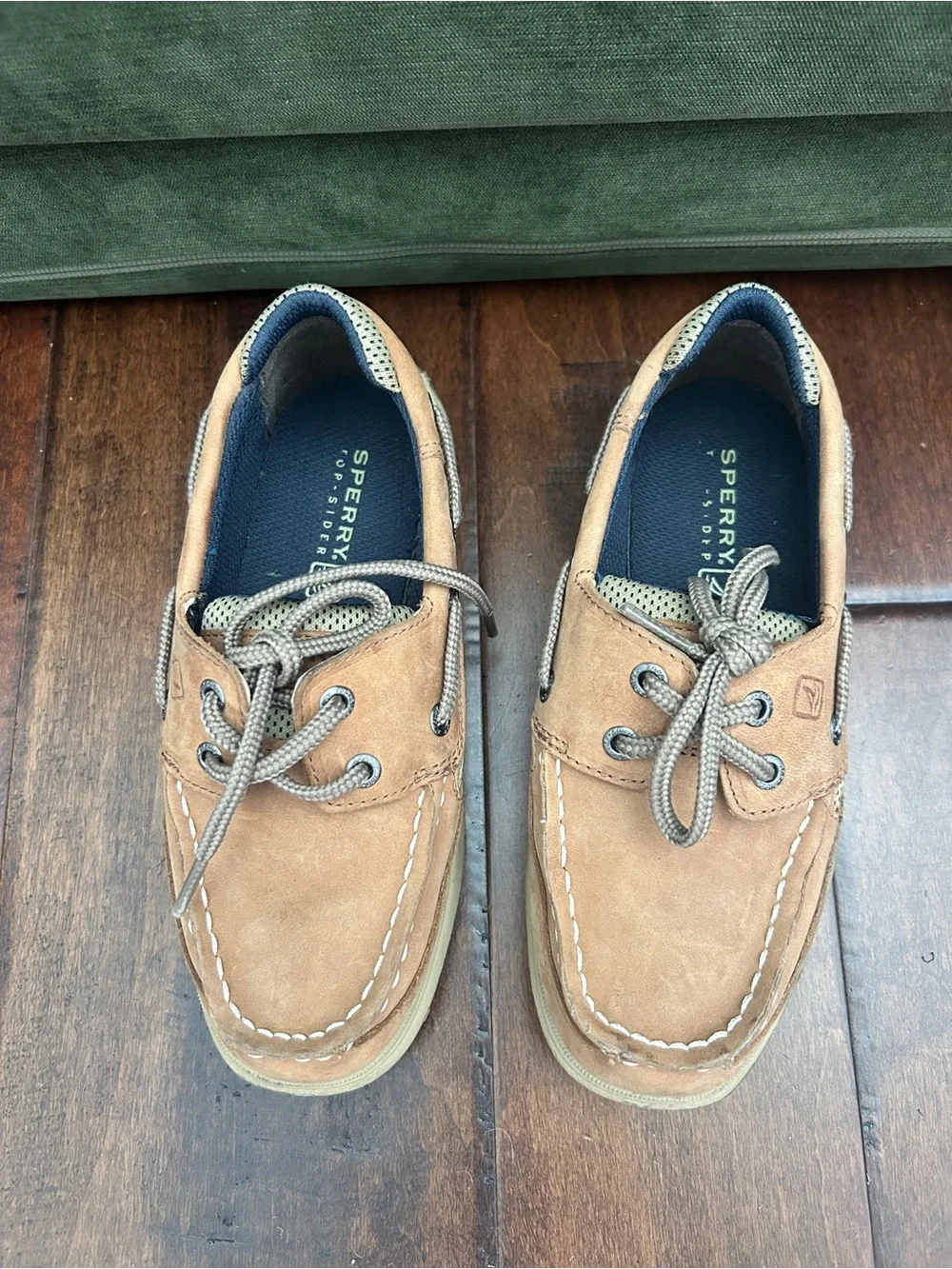 Sperry Tan Suede Boat Shoes for Kids
